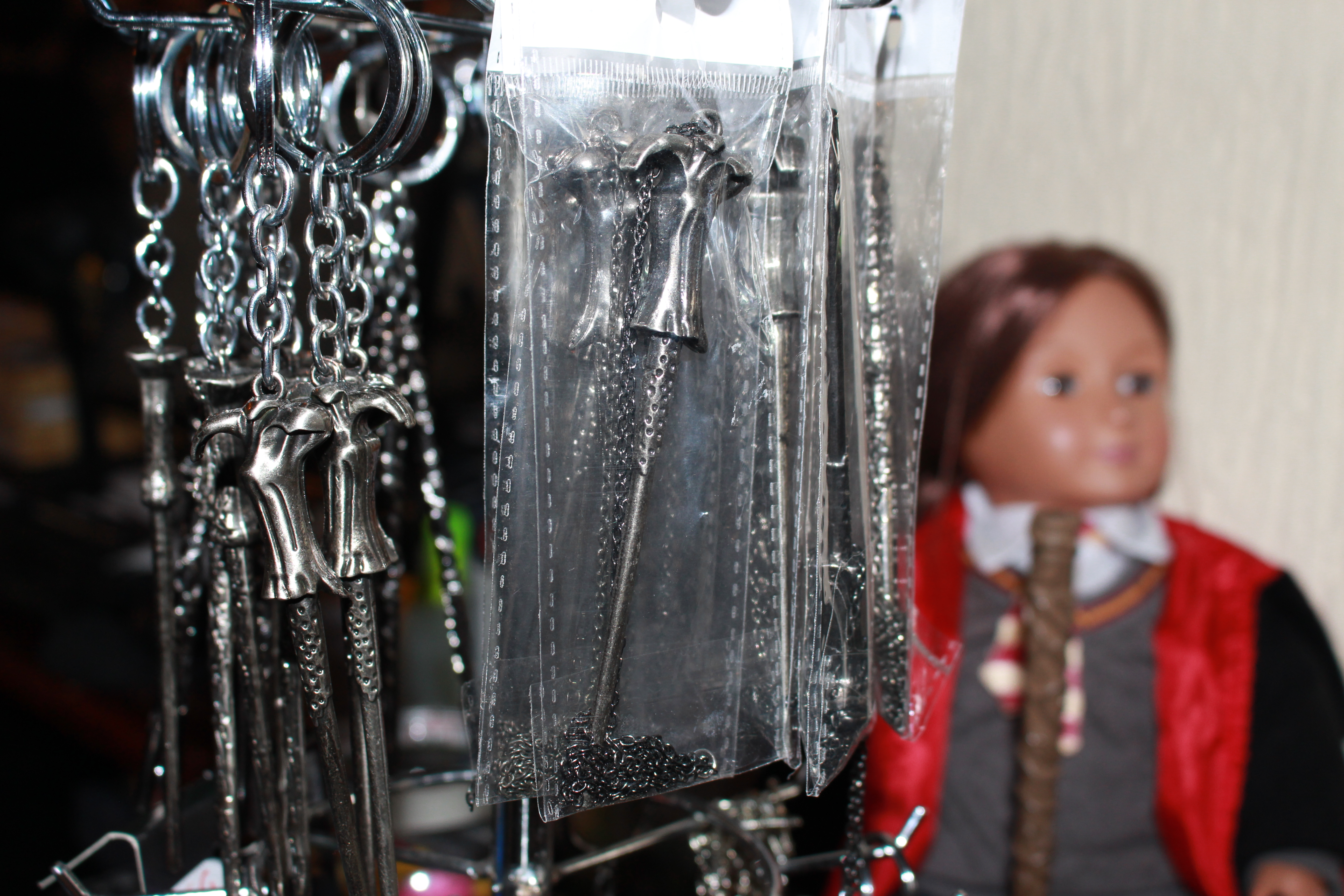 Llaveros y objetos decorativos de la saga de Harry Potter a la venta.