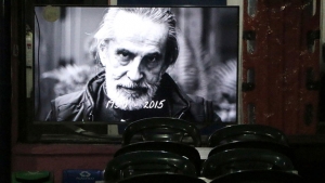 Imagen proyectada el día de su homenaje en el Teatro La Candelaria.|||