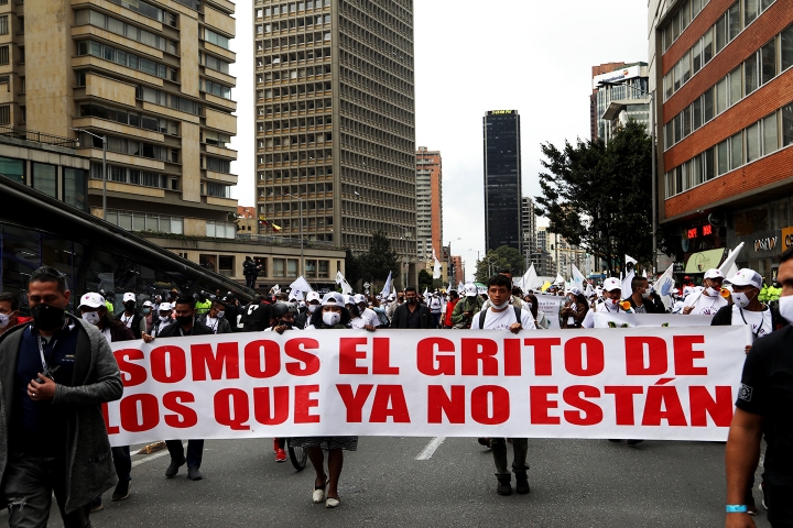 Pancarta 'Somos el grito de los que ya no están'