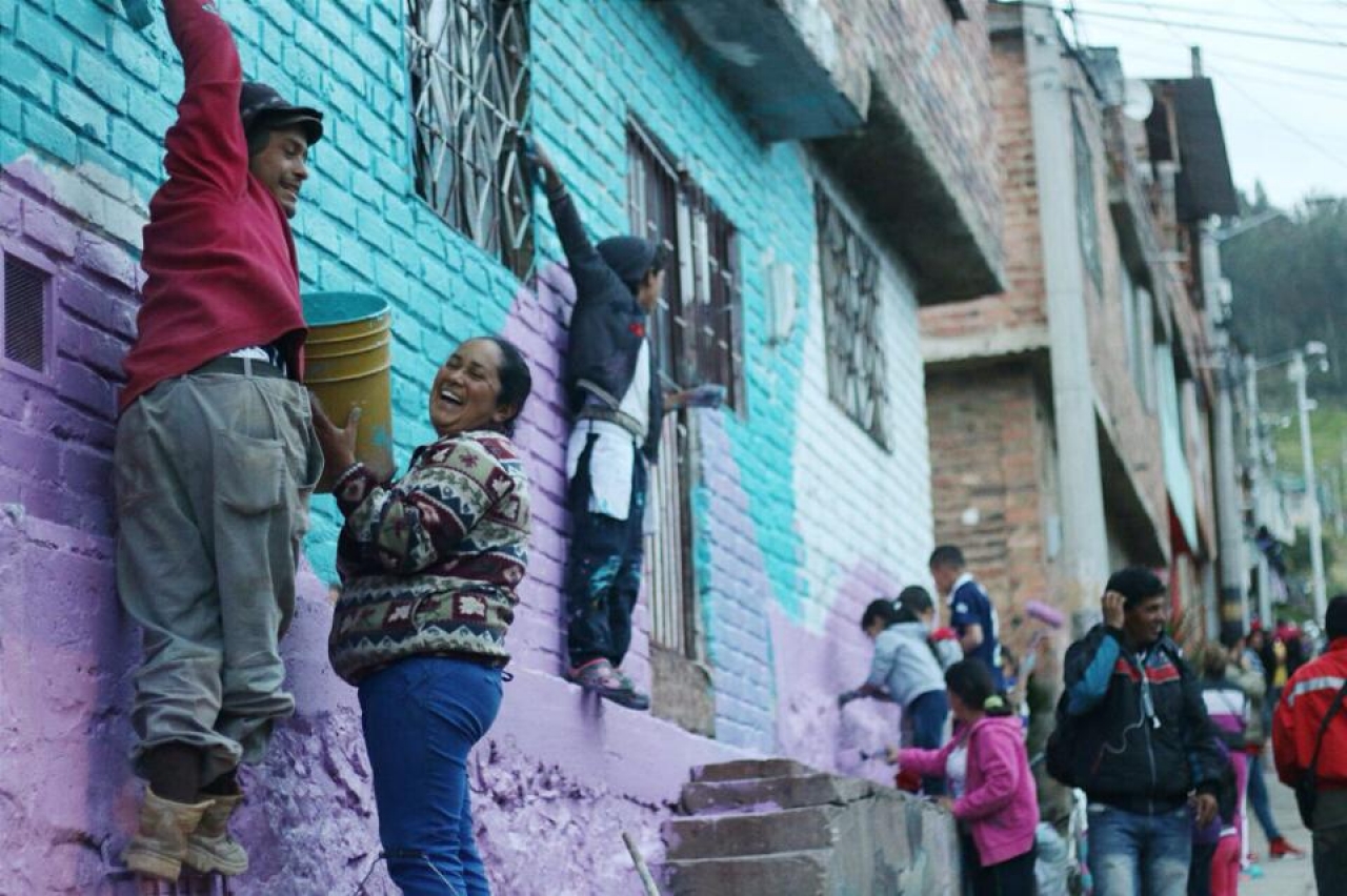 Comunidad del Barrio Bolívar 83 en espacios de integración|||