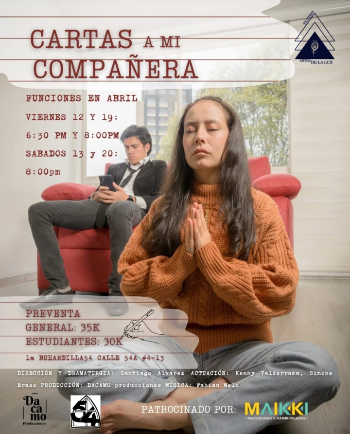 Imagen del poster promocional de "Cartas a mi compañera"