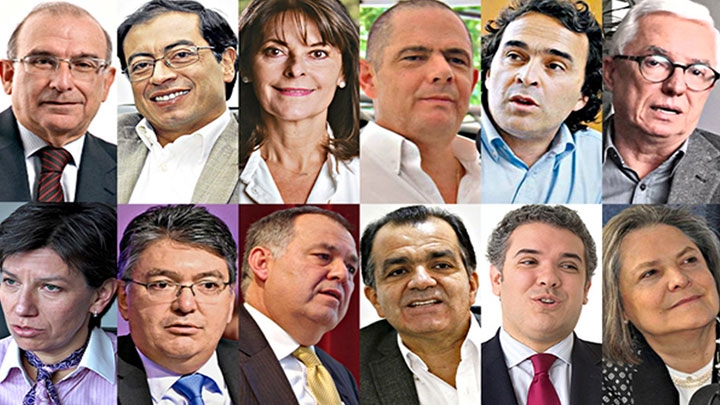 Distribución del poder a través de los 30 presidenciables