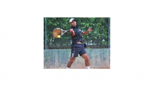 Jorge Pinilla en competencia.|||