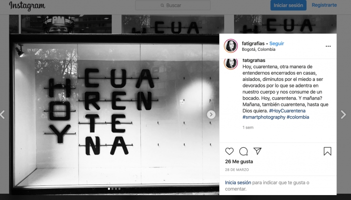 Foto-serie 'Hoy, cuarentena' en Instagram