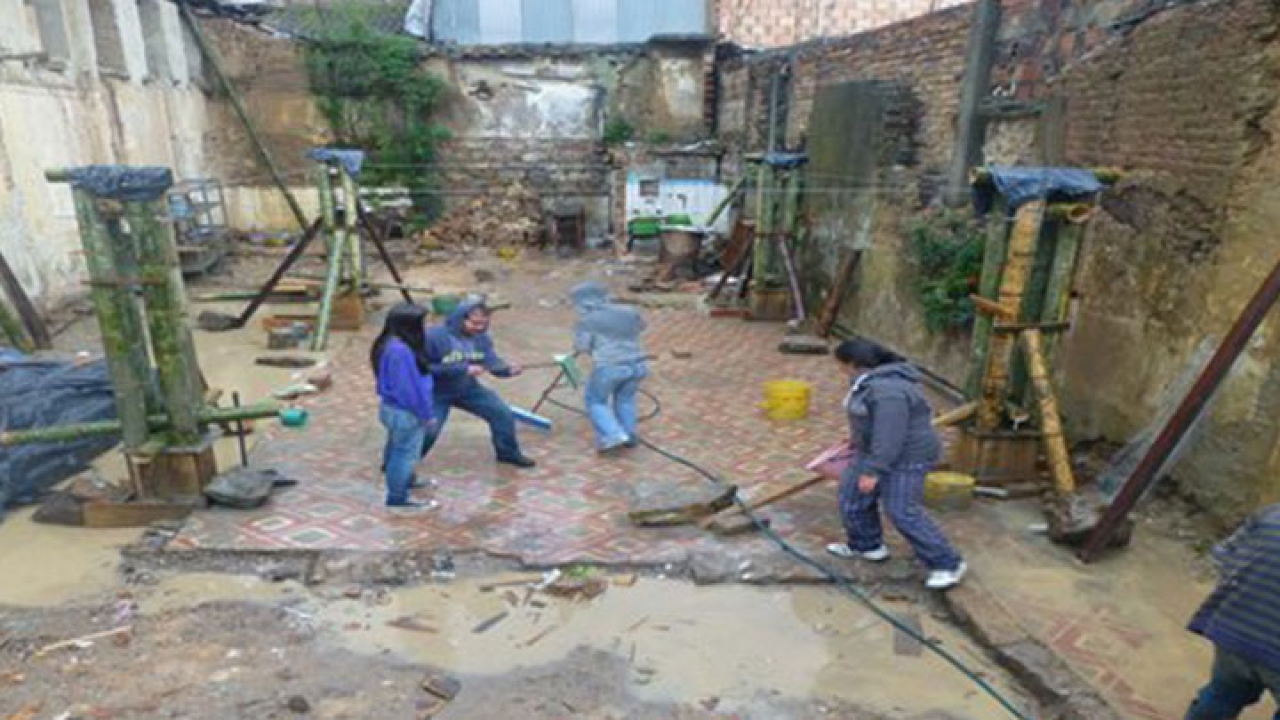 Construcción de la Cinehuerta|||