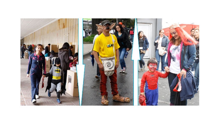 Batman y El Hombre Araña votaron con sus madres