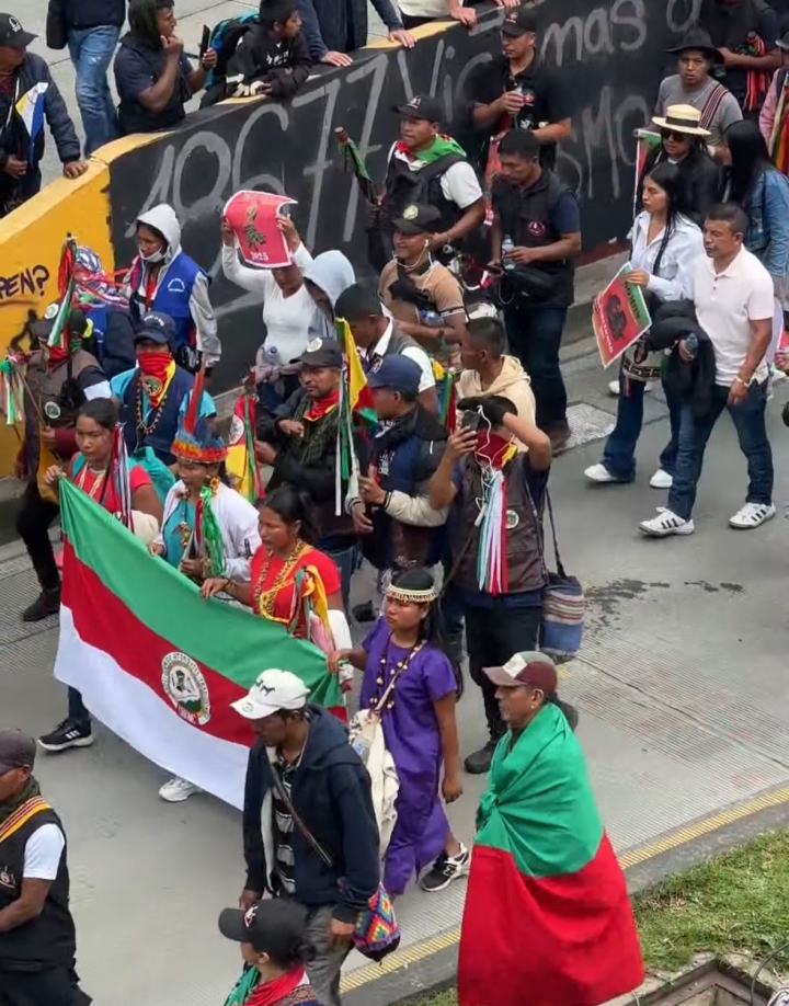 La Minga Indígena llegó a Bogotá para hacer parte de las movilizaciones